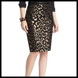 EUC Ann Taylor Leopard Print Pencil Skirt